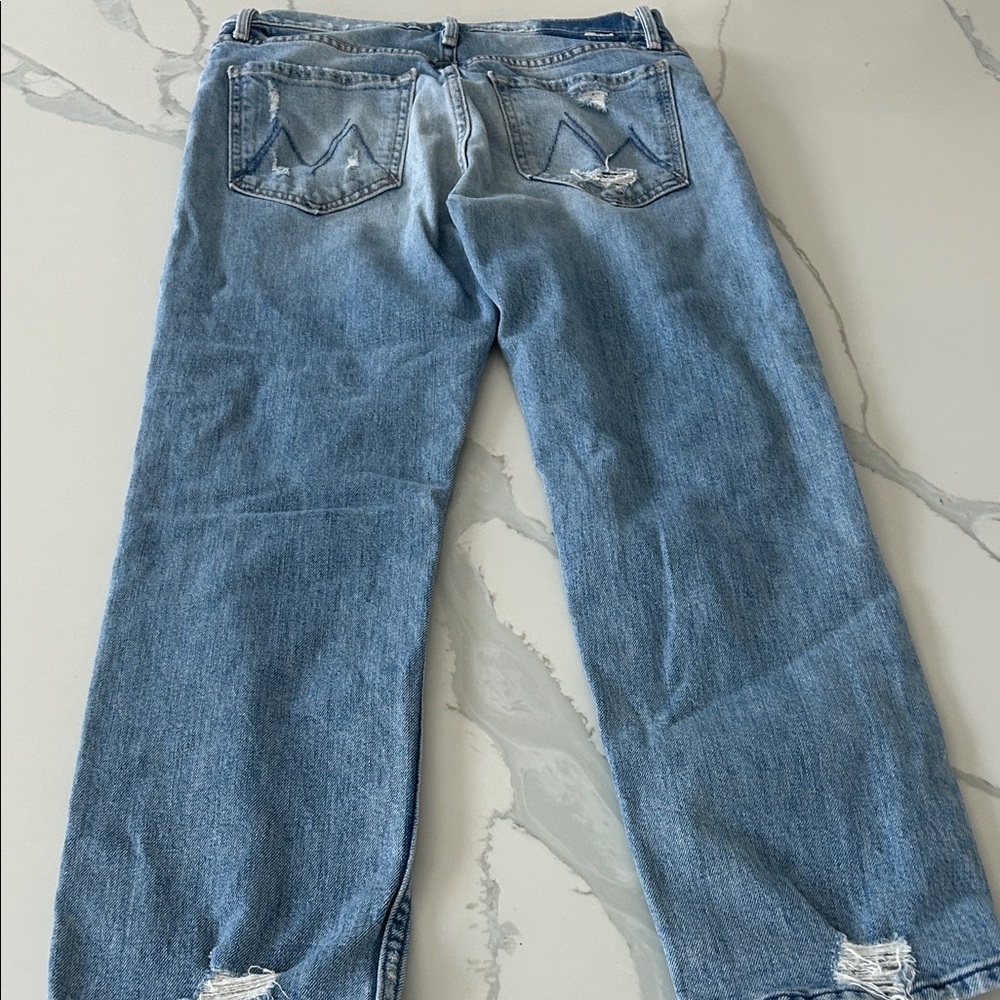 MOTHER Light Blue Straight Leg Jeans - Picture 10 of 10